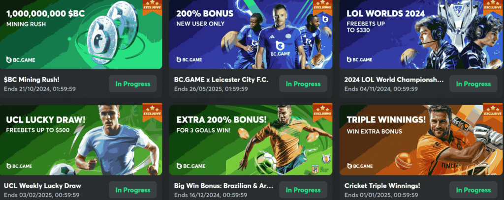 promotions at bc.game | bonuscrypto.com