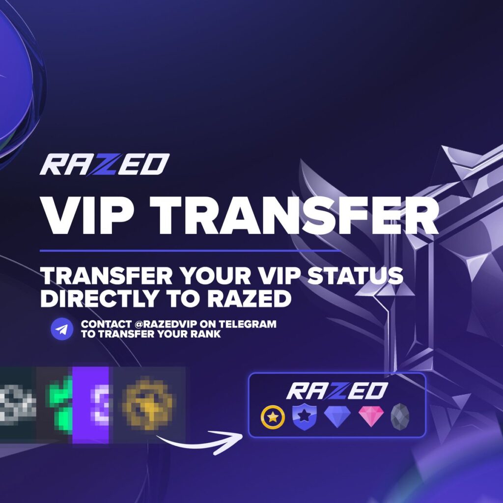 VIP Transfer Razed Casino | bonuscrypto.com